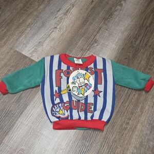 NEW Vintage Colorful 90s Sweatshirt Cuties By Judy Size 6/9 Months Y2K